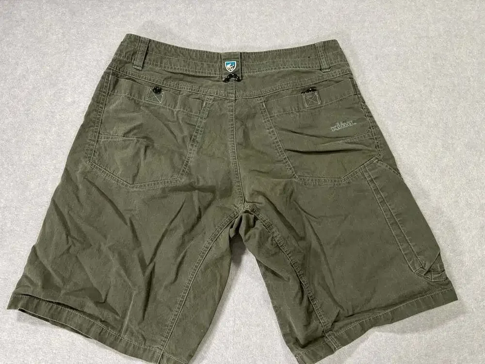 Kuhl Ramblr Hiking Shorts Size 33 Olive Green Vintage Patina Dye